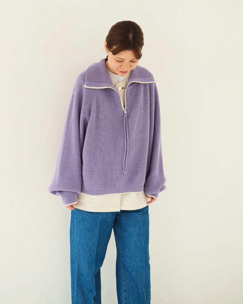 【予約】（sold)Harf-Zip Knit Sweater/ JöICEADDED /J253KN05