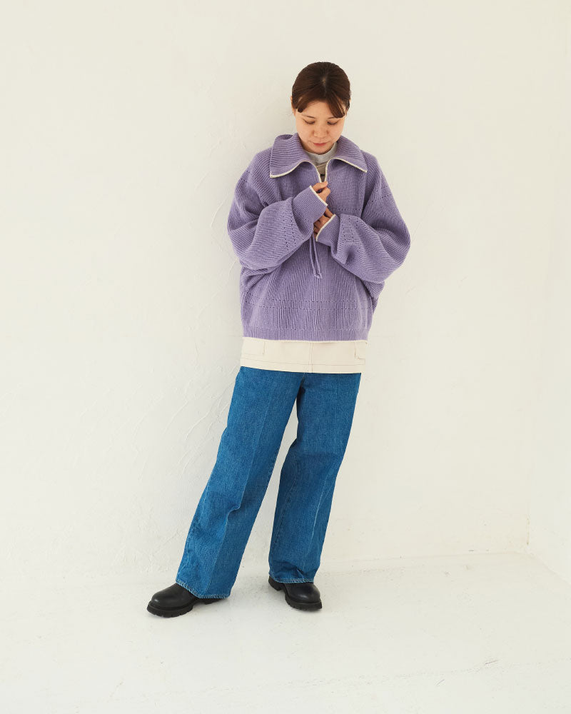 【予約】（sold)Harf-Zip Knit Sweater/ JöICEADDED /J253KN05