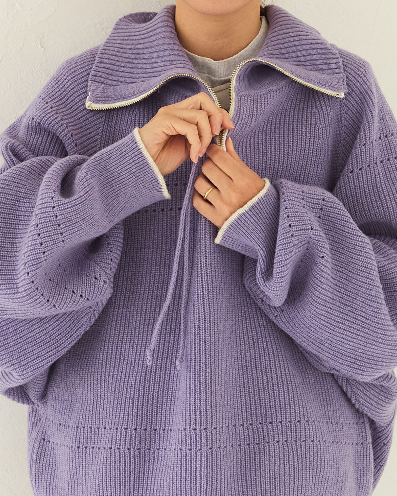 【予約】（sold)Harf-Zip Knit Sweater/ JöICEADDED /J253KN05
