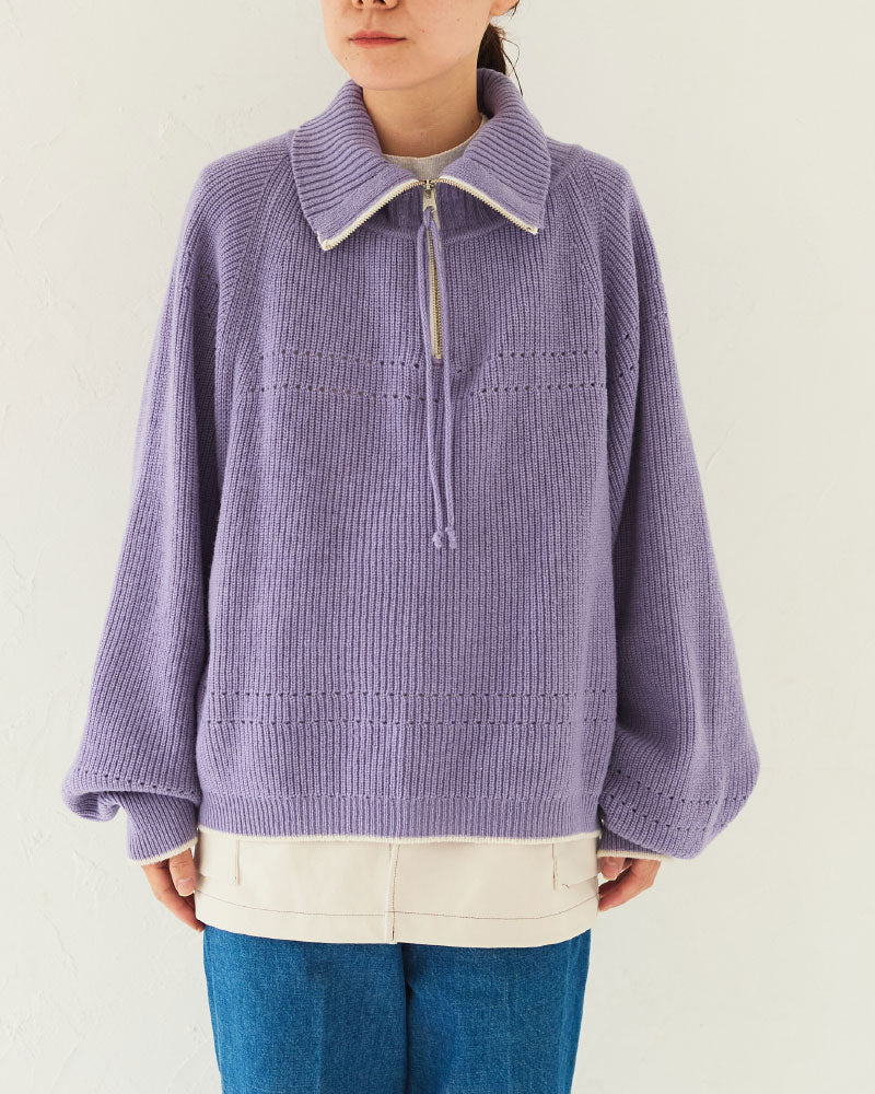 【予約】（sold)Harf-Zip Knit Sweater/ JöICEADDED /J253KN05