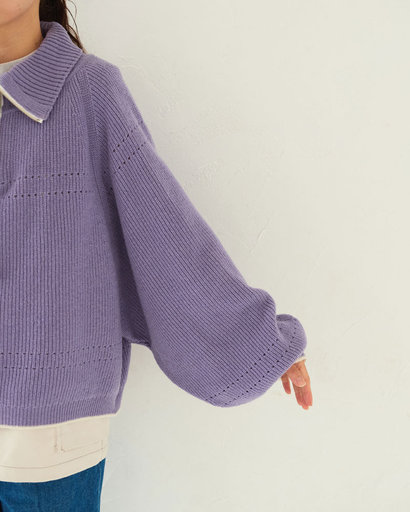 【予約】（sold)Harf-Zip Knit Sweater/ JöICEADDED /J253KN05