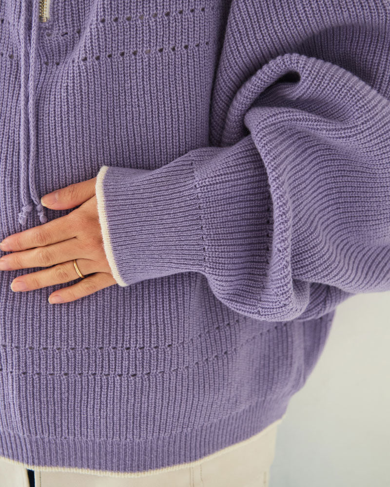 【予約】（sold)Harf-Zip Knit Sweater/ JöICEADDED /J253KN05