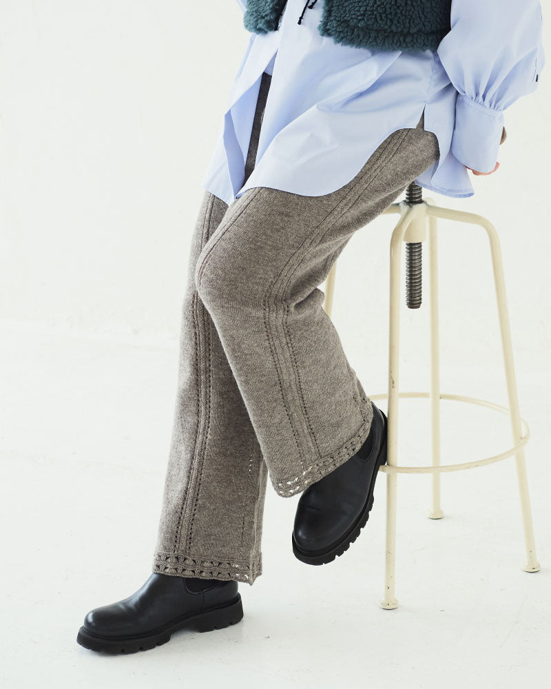 【予約】Triangle Pttern Knit Pants/ JöICEADDED /J 253KN06（サイズ2)