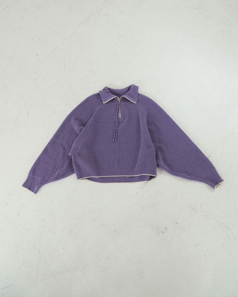 【予約】（sold)Harf-Zip Knit Sweater/ JöICEADDED /J253KN05