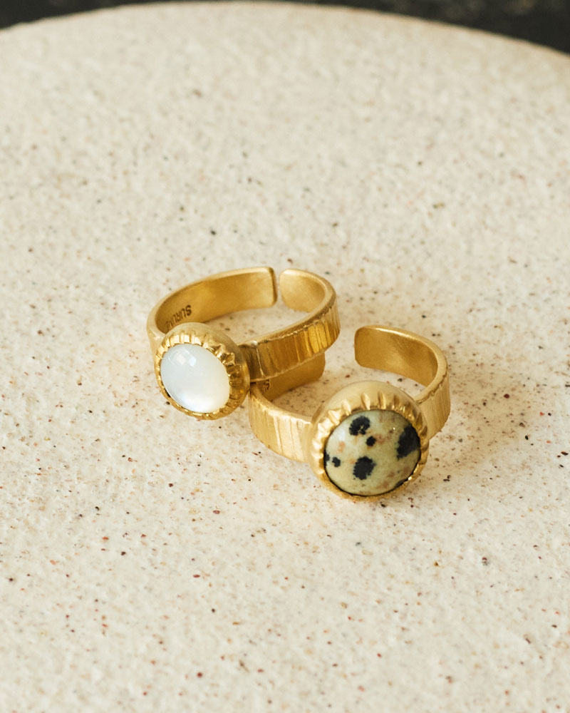 【数量限定】SURUME. / Cutting Stone Ring