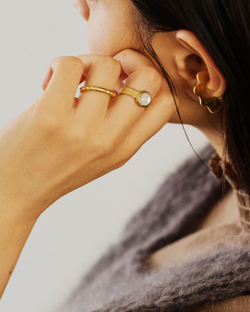 【数量限定】SURUME. / Cutting Stone Ring