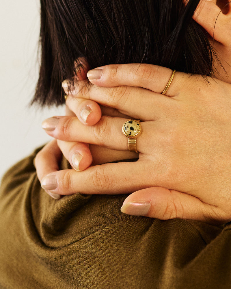 【数量限定】SURUME. / Cutting Stone Ring