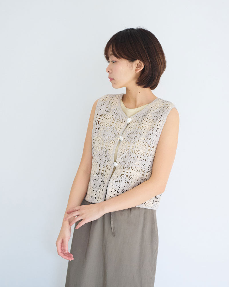 【予約】Embroidered Vest/ JöICEADDED /J261VT02