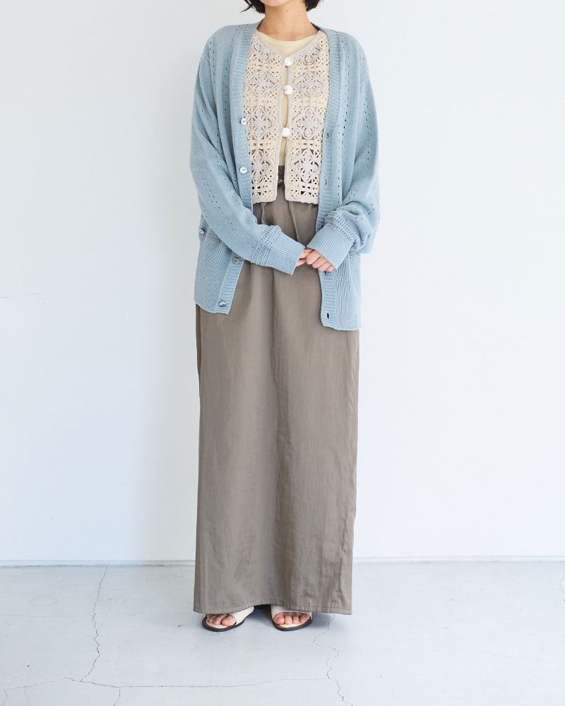 【予約】Geometric Eyelet Knit Cardigan/ JöICEADDED /J261KN01