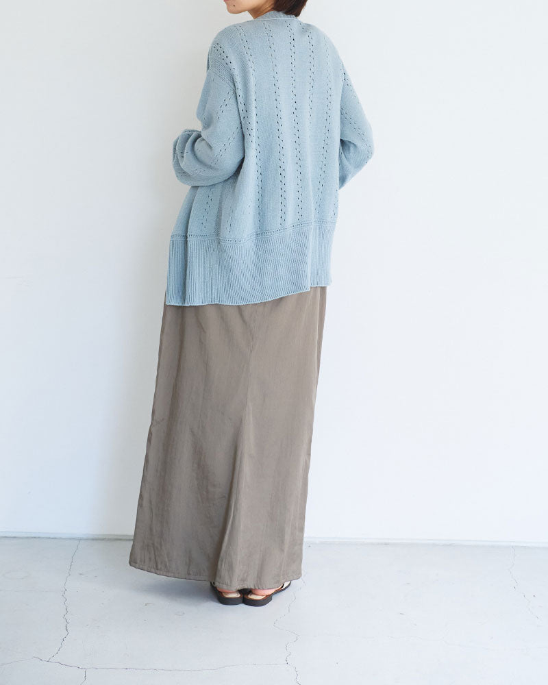 Geometric Eyelet Knit Cardigan/ JöICEADDED /J261KN01