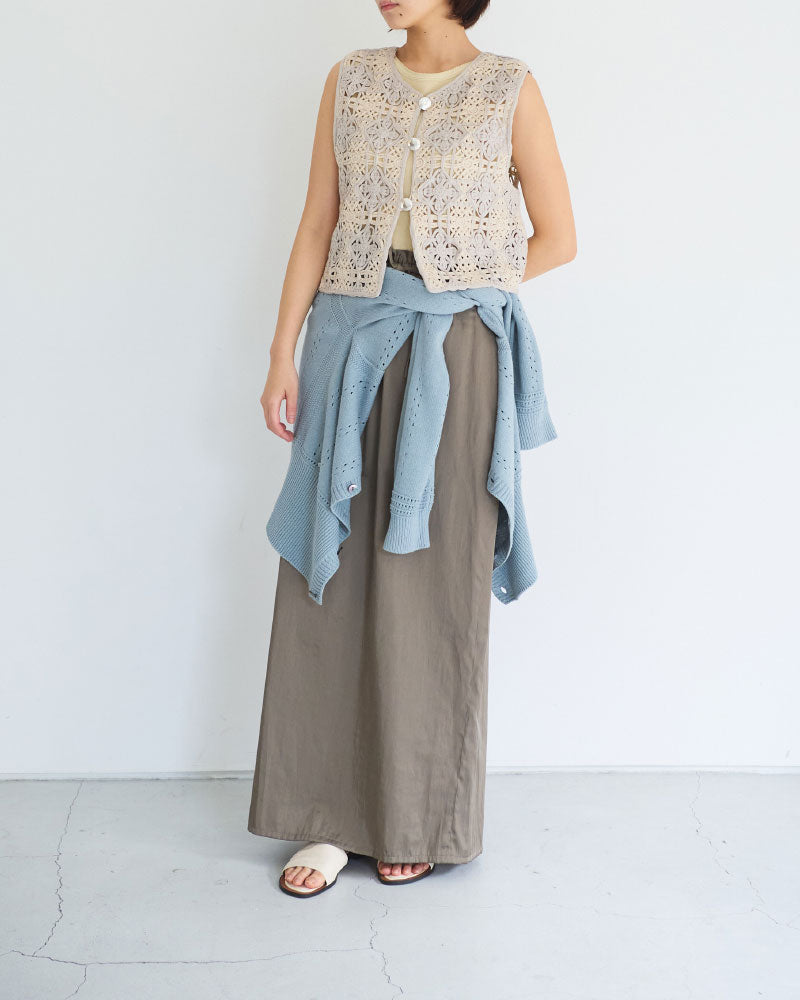 Geometric Eyelet Knit Cardigan/ JöICEADDED /J261KN01