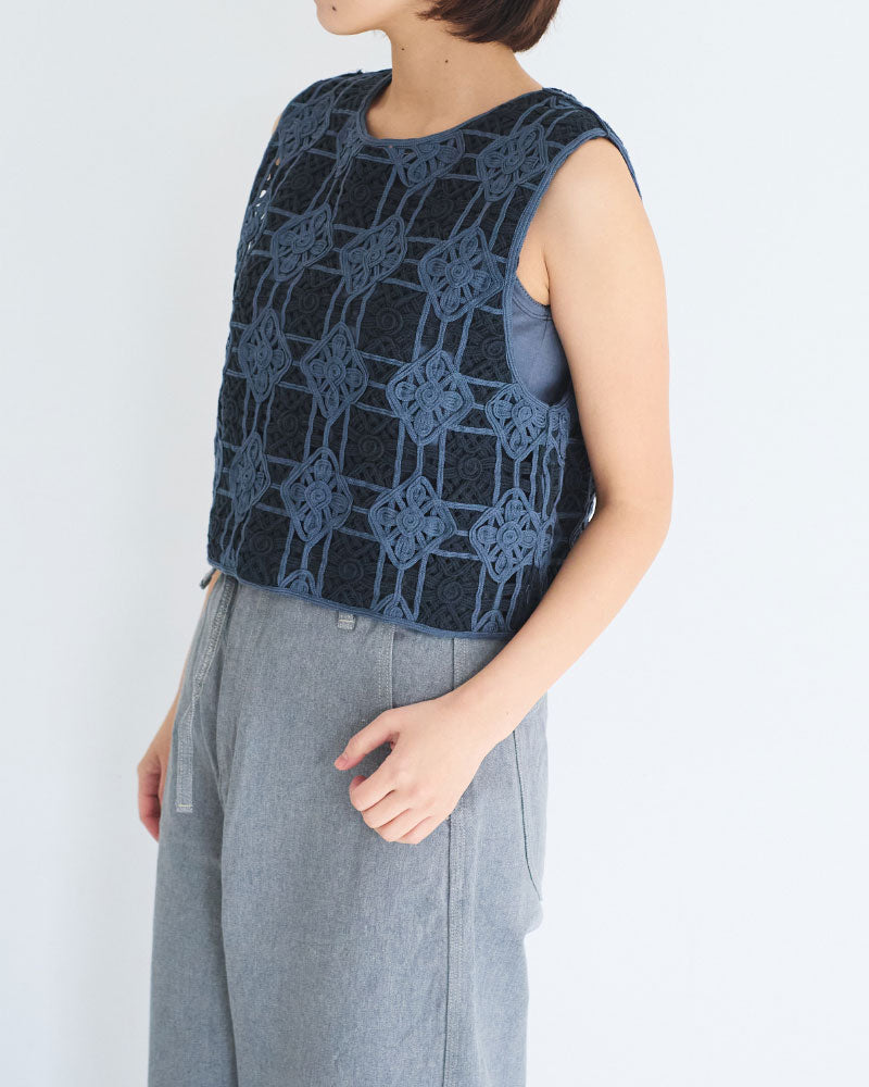 【予約】Embroidered Vest/ JöICEADDED /J261VT02