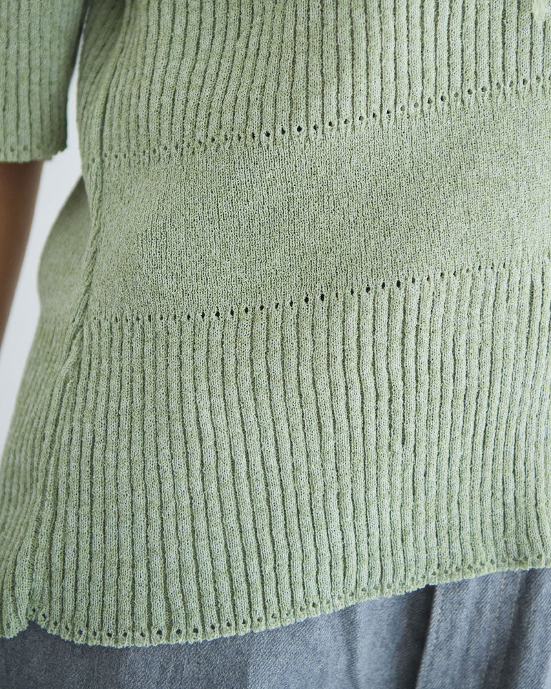 Subtle Accent Knit polo/ JöICEADDED /J261KN05