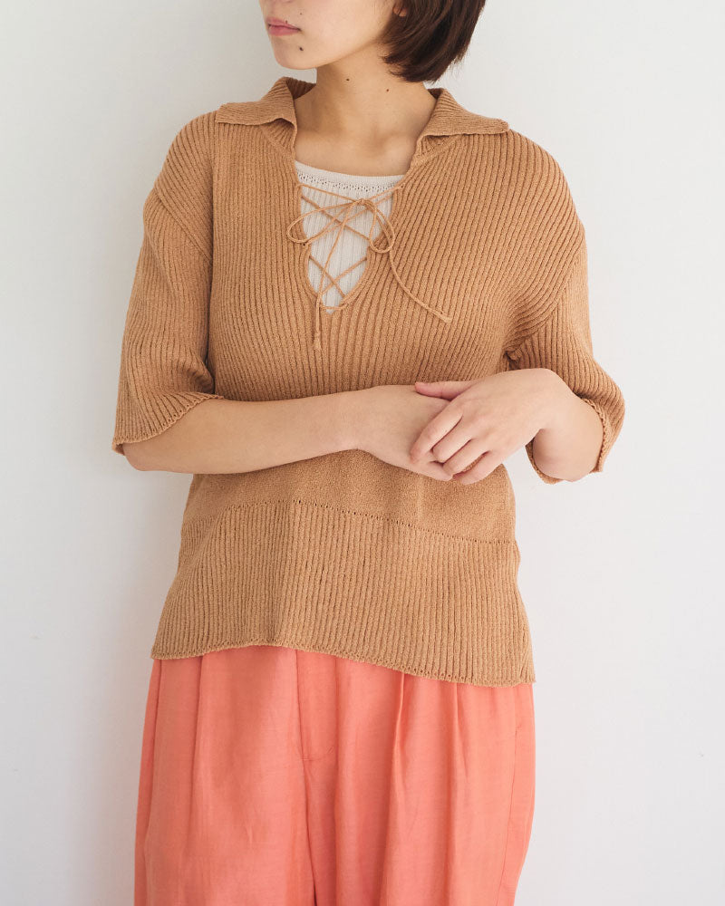 Subtle Accent Knit polo/ JöICEADDED /J261KN05