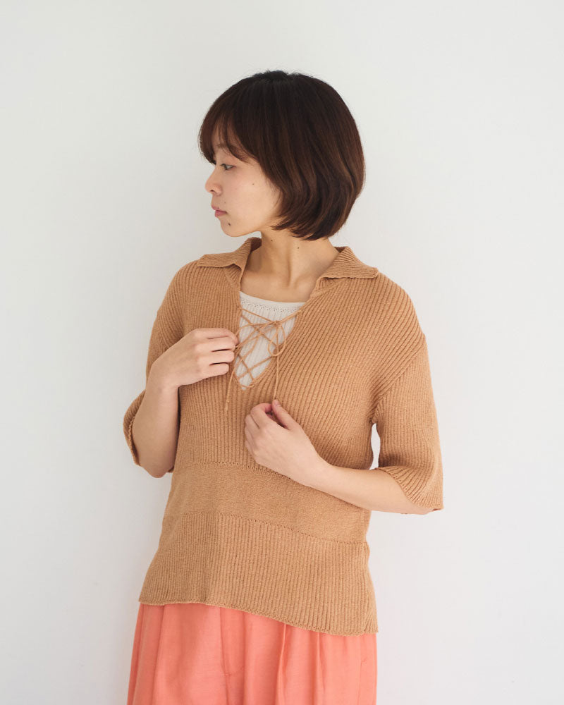 Subtle Accent Knit polo/ JöICEADDED /J261KN05