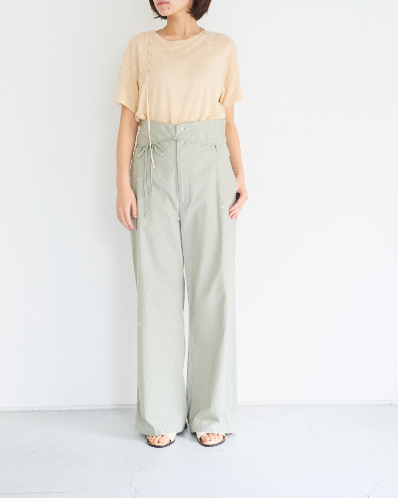 【予約】Leaves Embroidered Pants/ JöICEADDED /J261PT01/サイズ1