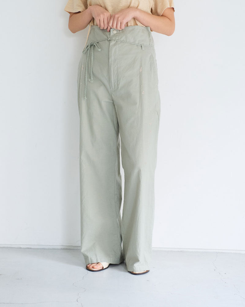 【予約】Leaves Embroidered Pants/ JöICEADDED /J261PT01/サイズ1