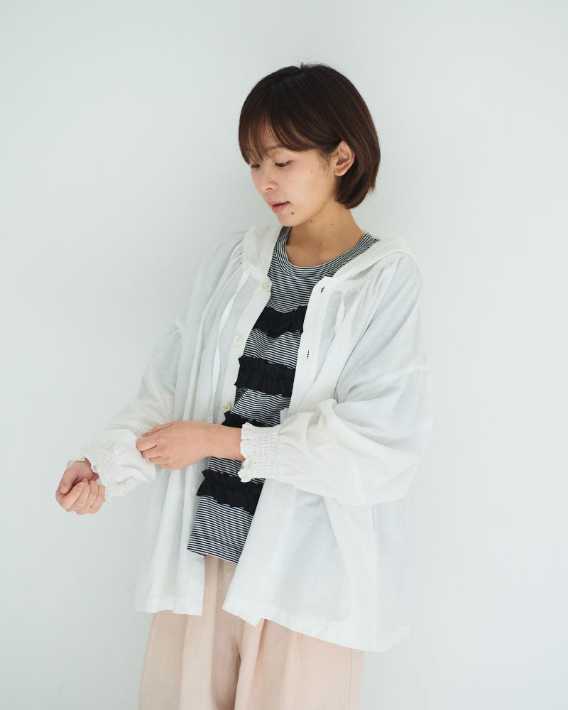 コットンキャプラリネン　フーディー/UNIVERSALTISSU/US260BL034