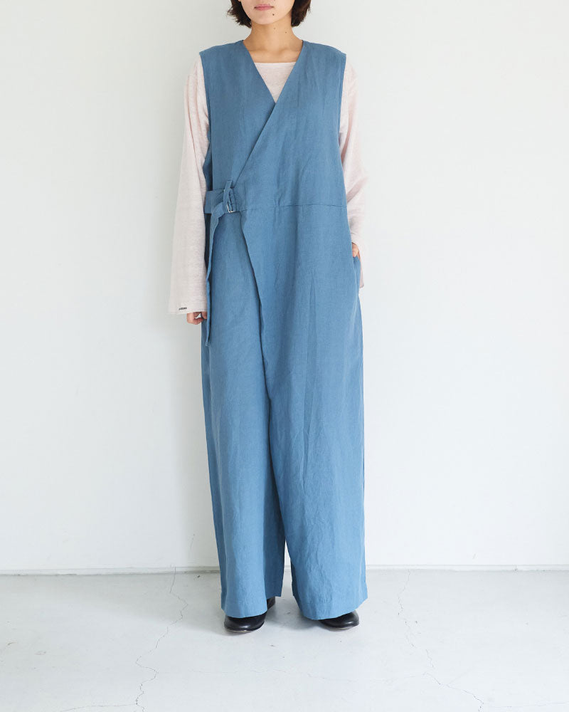 S'YTE オーガニックコットン ワッシャー ラップキュロットパンツ 26SS トリプルワッシャーLC ラップキュロットサロペットパンツ