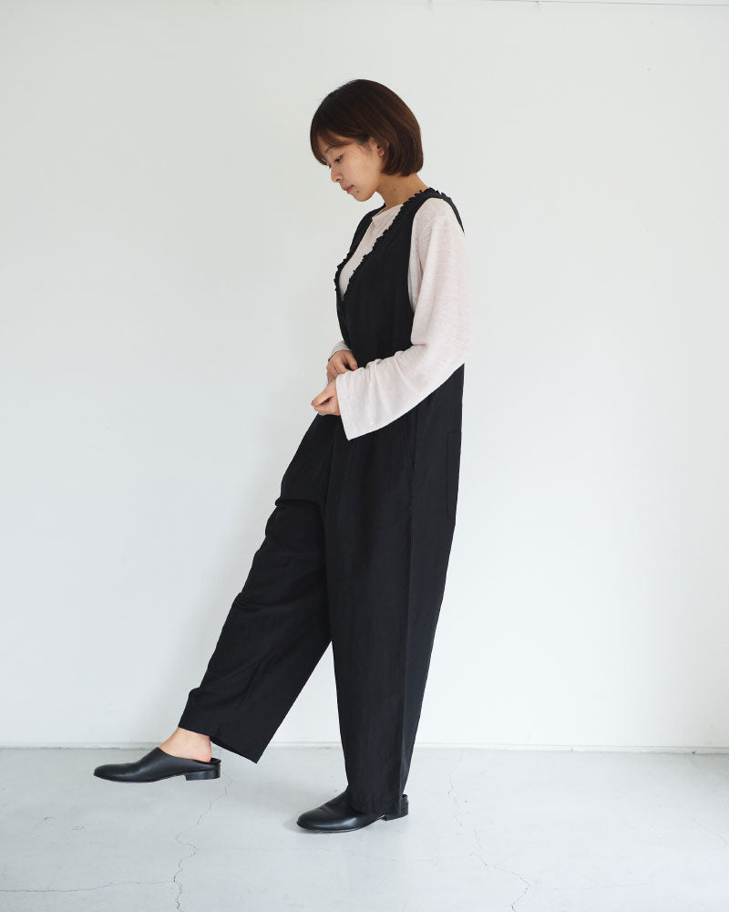 コットンキュプラリネン　リトルフリルサロペット/UNIVERSALTISSU/US261PT026