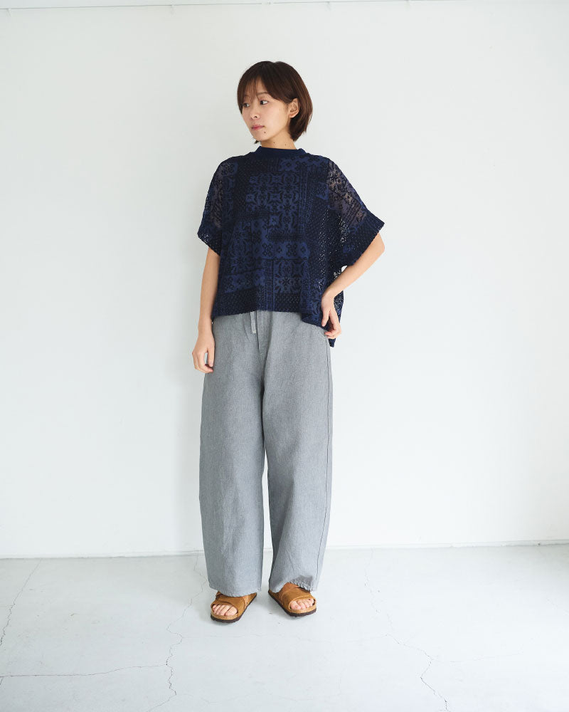 パッチワークレース　モックネックドルマンT/UNIVERSALTISSU/TS260CT088