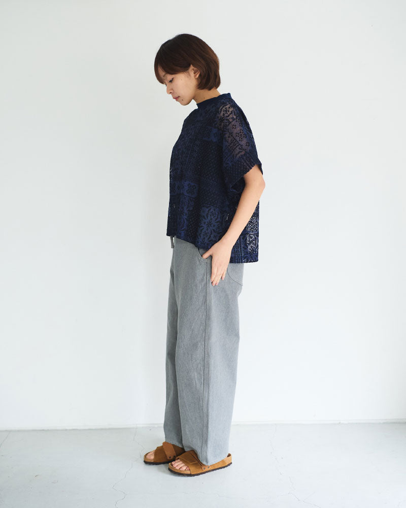 パッチワークレース　モックネックドルマンT/UNIVERSALTISSU/TS260CT088