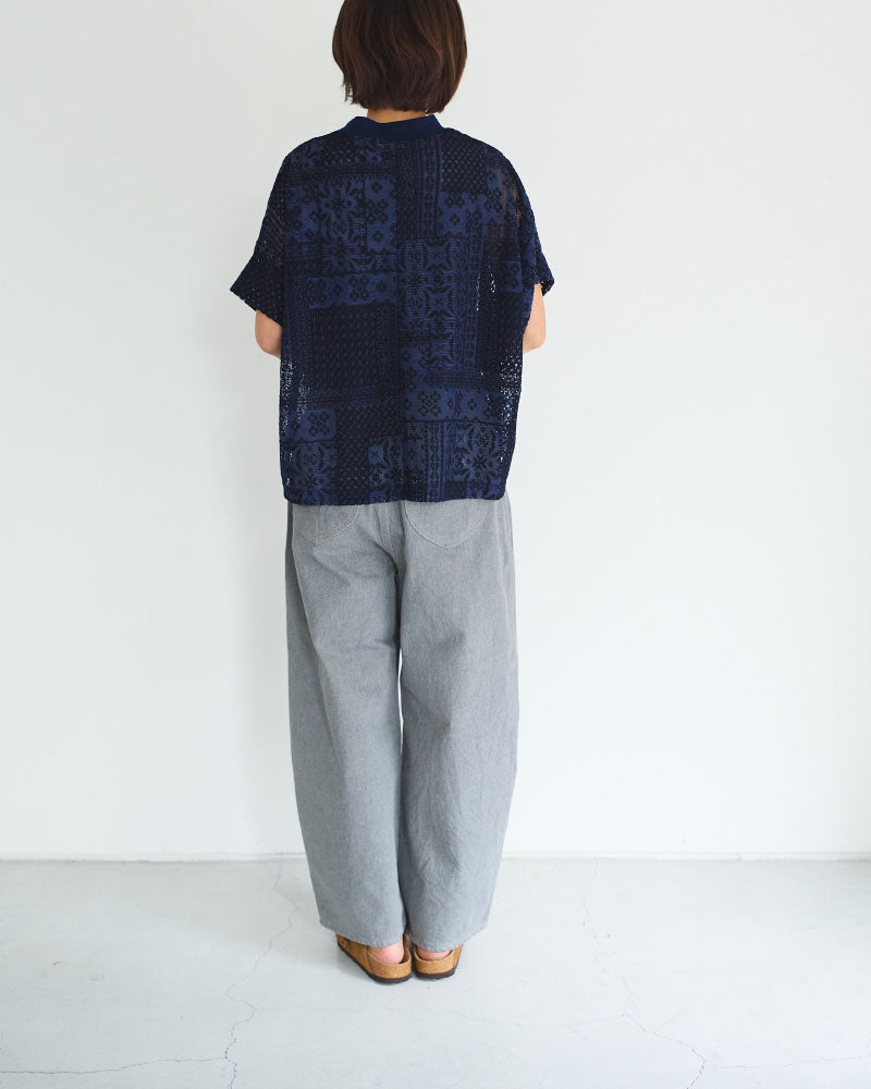 パッチワークレース　モックネックドルマンT/UNIVERSALTISSU/TS260CT088