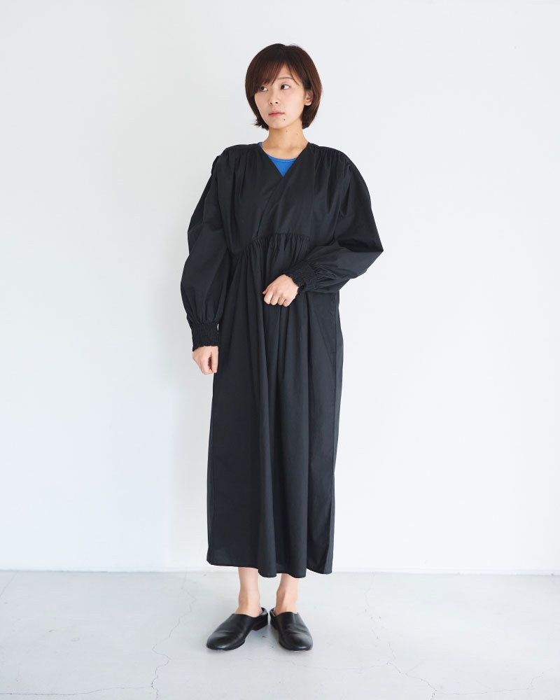 ナチュラルタイプライター/ストライプ　カシュクールギャザーワンピース/UNIVERSALTISSU/UT260OP002