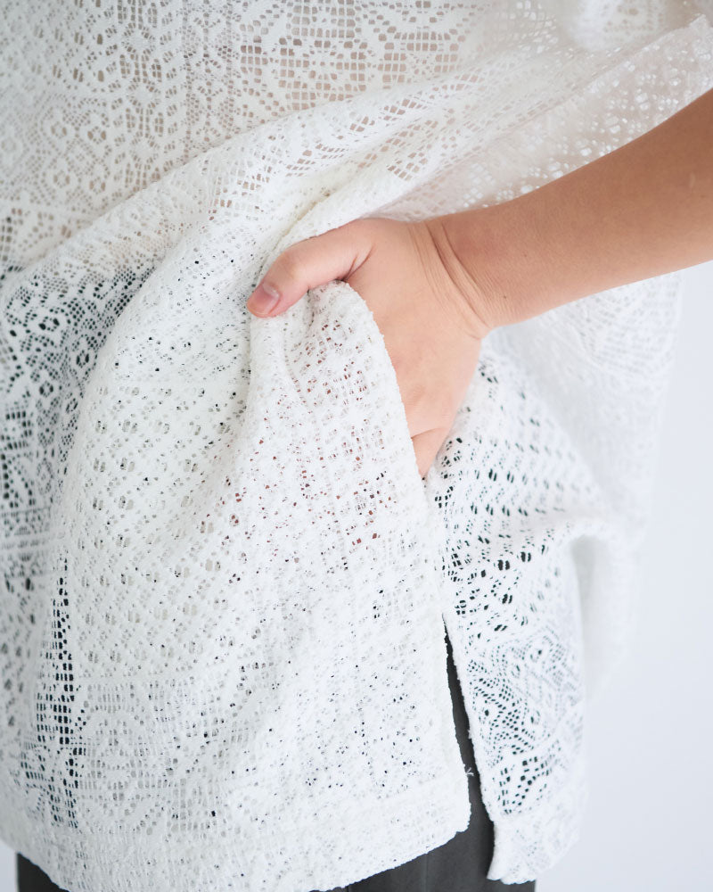 パッチワークレース　パーカー/UNIVERSALTISSU/TS260CT075