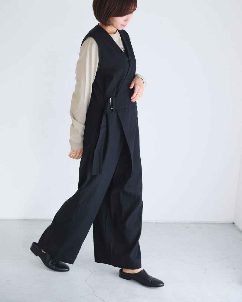 トリプルワッシャーLC ラップキュロットサロペットパンツ/UNIVERSALTISSU/UT260PT006