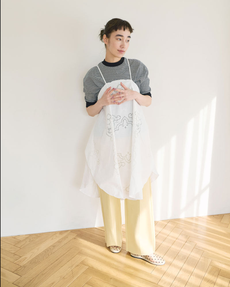 BORDER HALF SLEEVE TEE//MEYAME