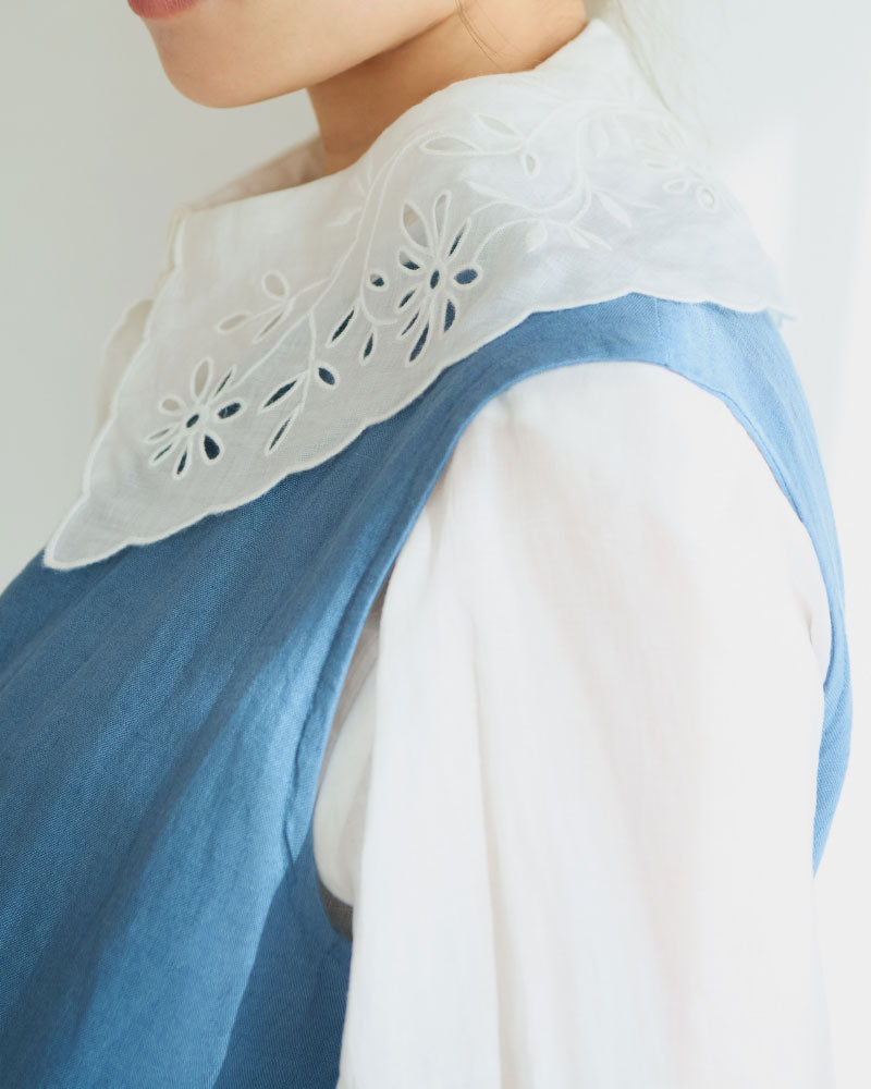 cutwork collar blouse/Hériter/H1-26-3012