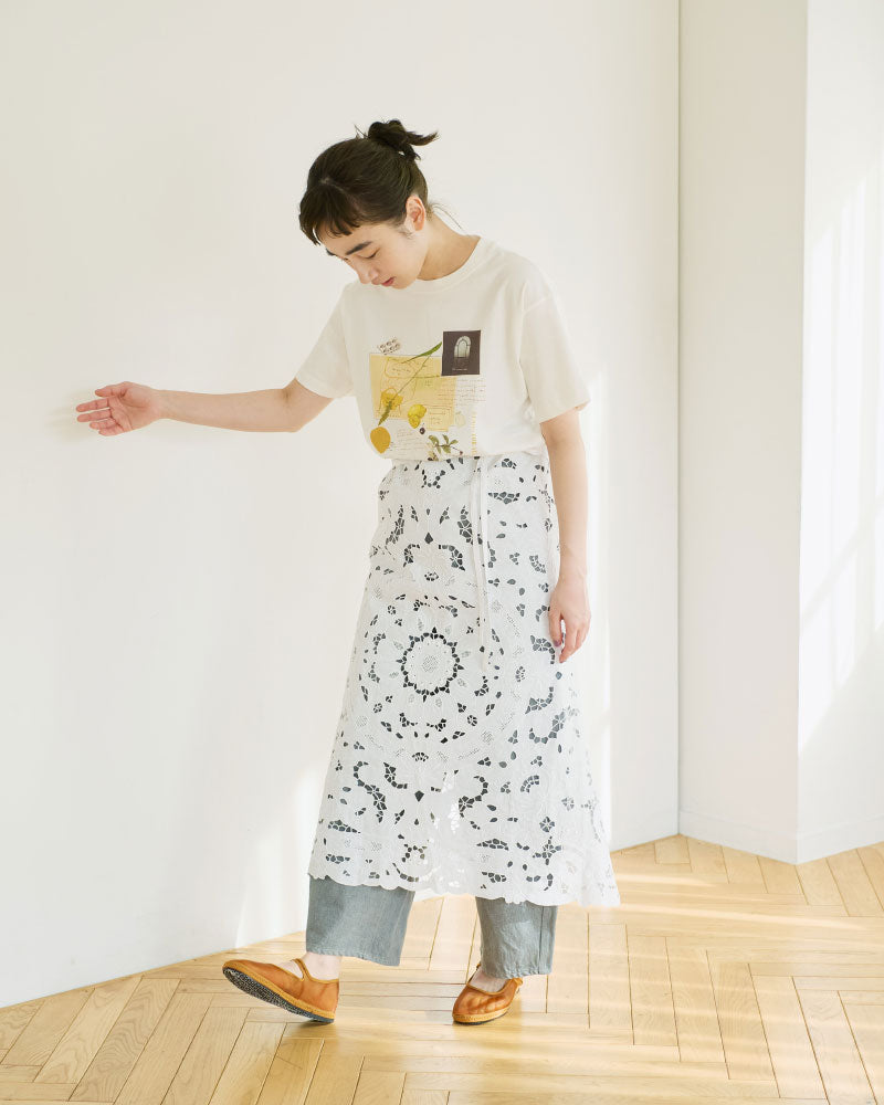 cutwork parts tablecloth apron dress/Hériter/H0-00-7045