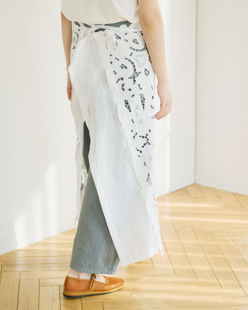 cutwork parts tablecloth apron dress/Hériter/H0-00-7045