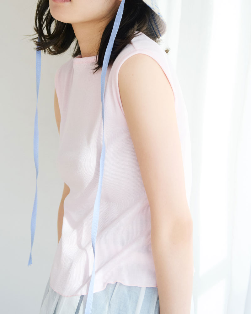 SOFT RIB SLEEVELESS//MEYAME