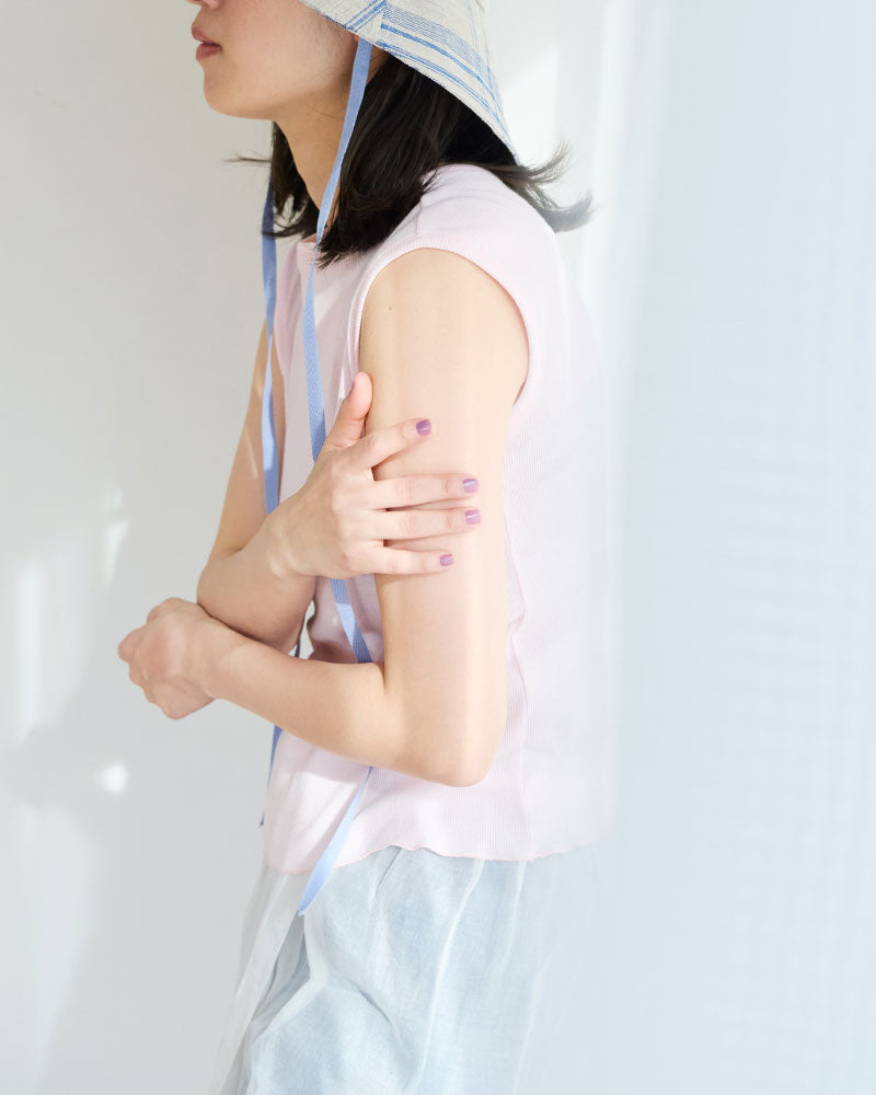 SOFT RIB SLEEVELESS//MEYAME