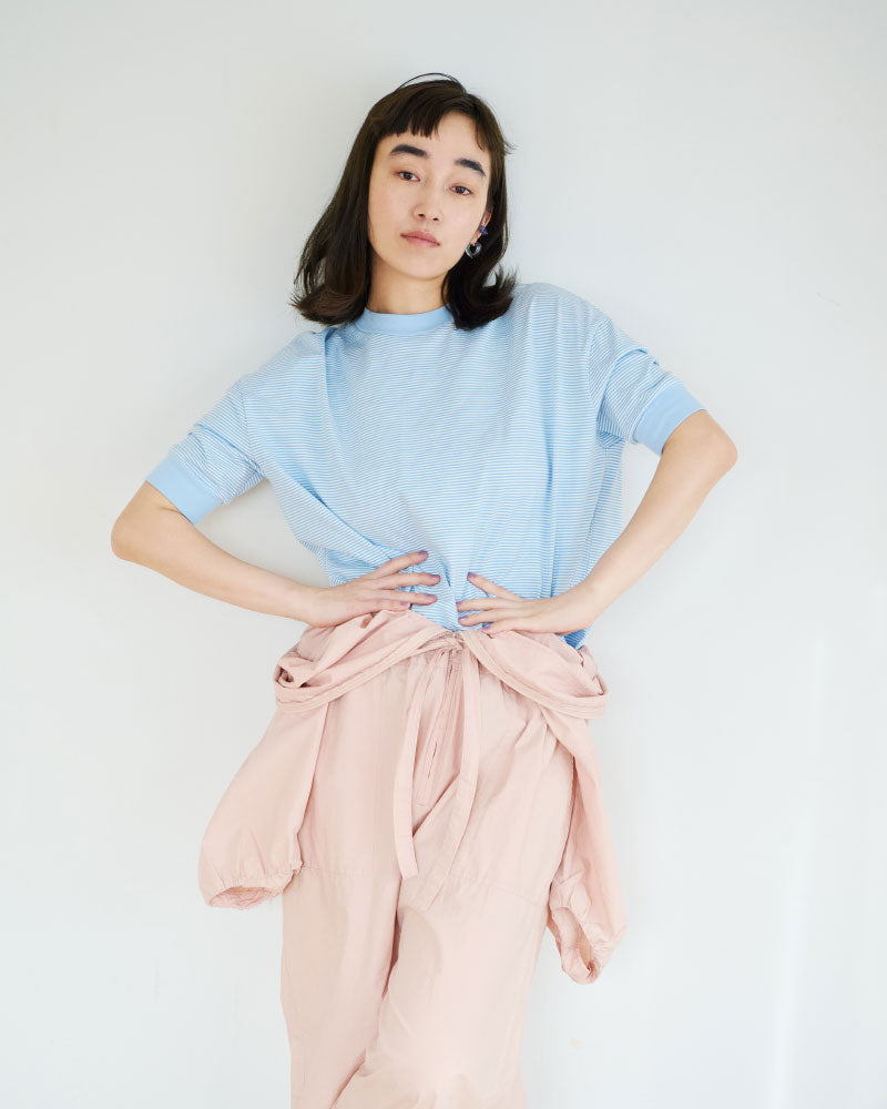 BORDER HALF SLEEVE TEE//MEYAME