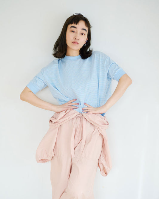 BORDER HALF SLEEVE TEE//MEYAME