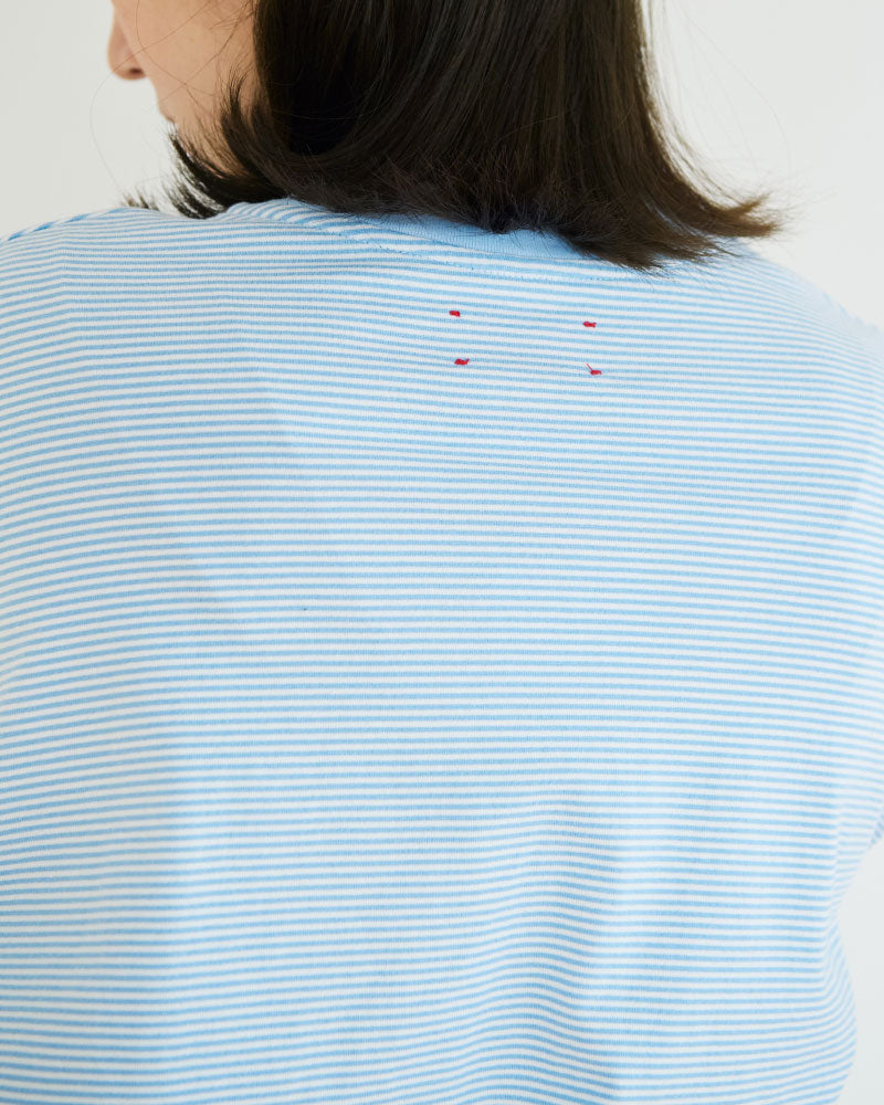 BORDER HALF SLEEVE TEE//MEYAME