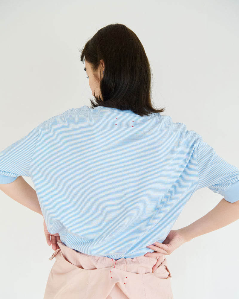 BORDER HALF SLEEVE TEE//MEYAME