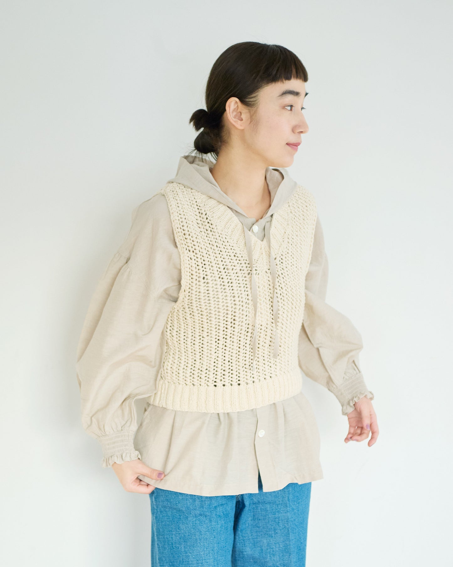 ネパール手編みKNIT ベスト/UNIVERSALTISSU/PA260KN023