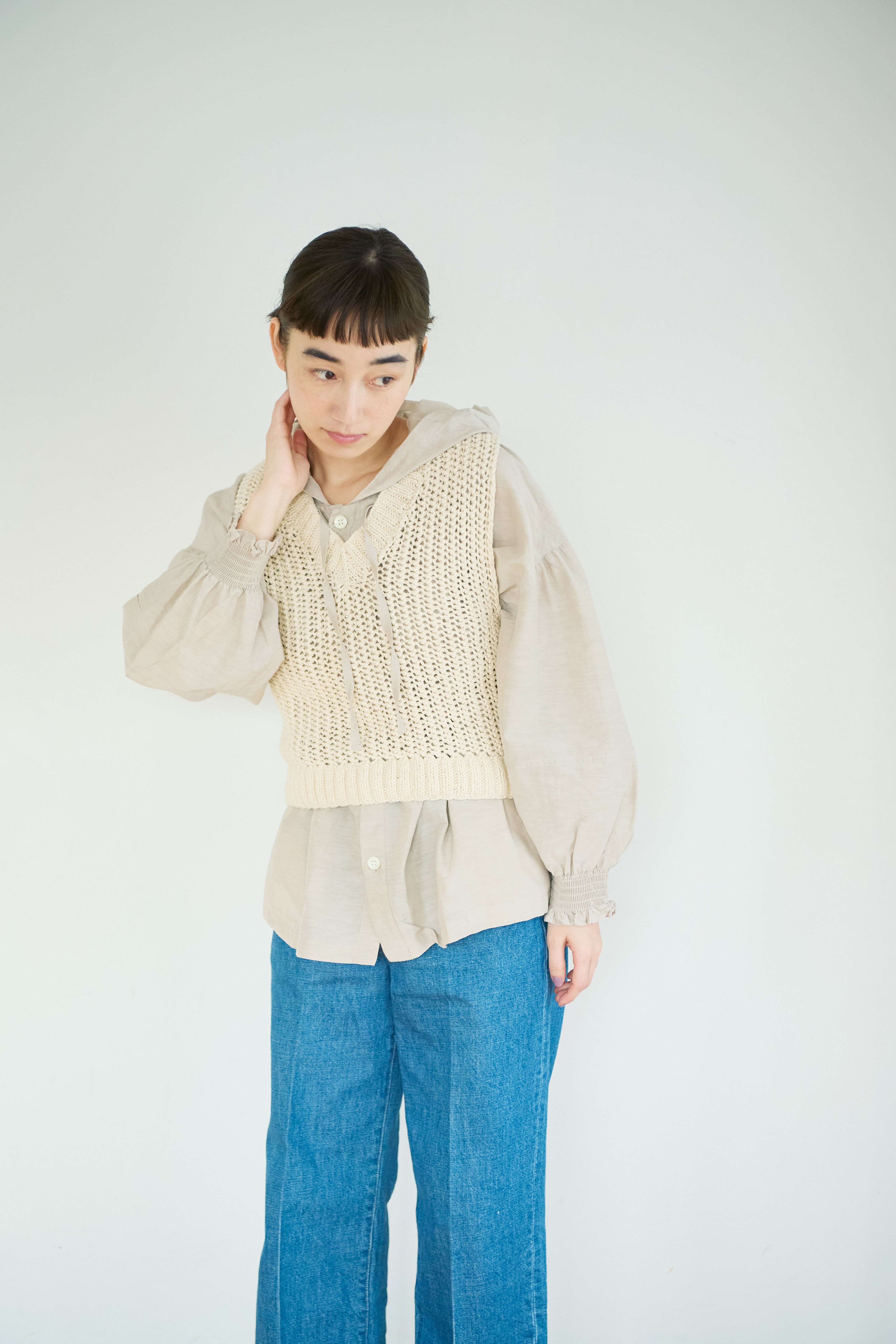 ネパール手編みKNIT ベスト/UNIVERSALTISSU/PA260KN023