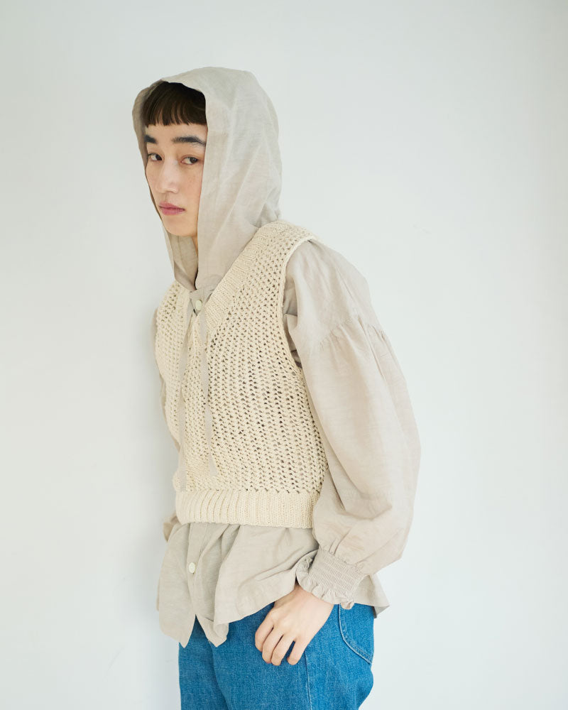 コットンキャプラリネン　フーディー/UNIVERSALTISSU/US260BL034