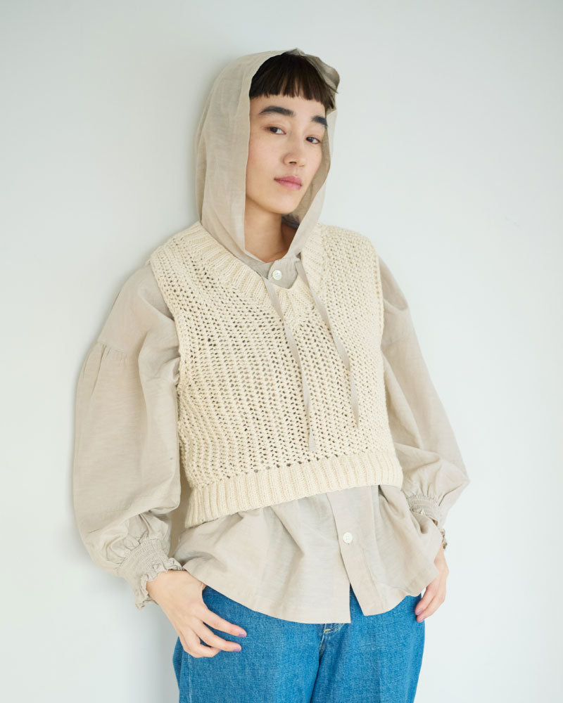 コットンキャプラリネン　フーディー/UNIVERSALTISSU/US260BL034