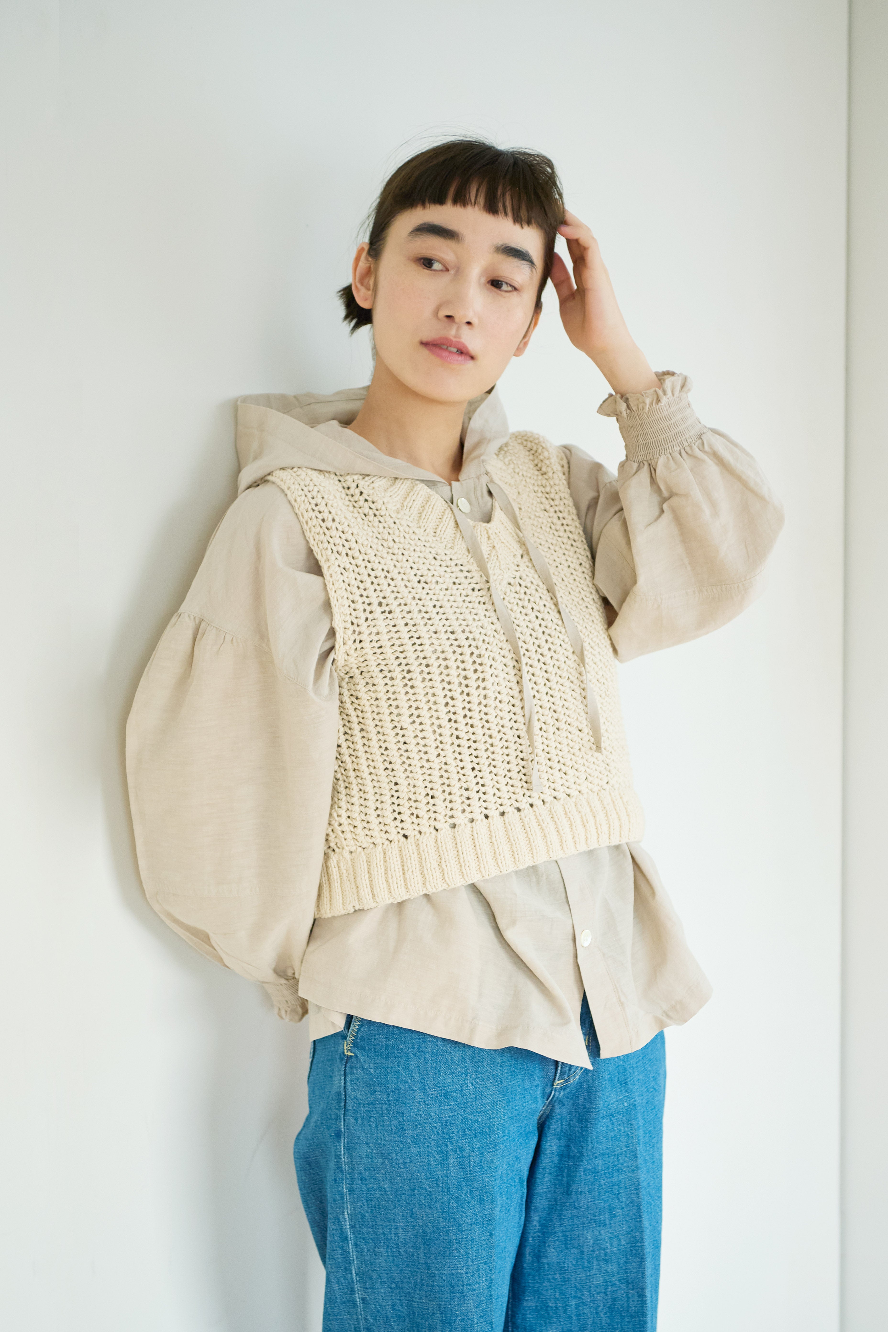 ネパール手編みKNIT ベスト/UNIVERSALTISSU/PA260KN023