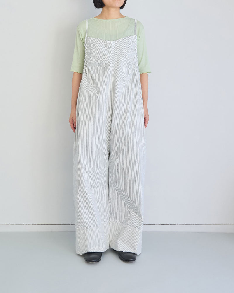 STRIPED GATHERED ALL-IN-ONE//MEYAME