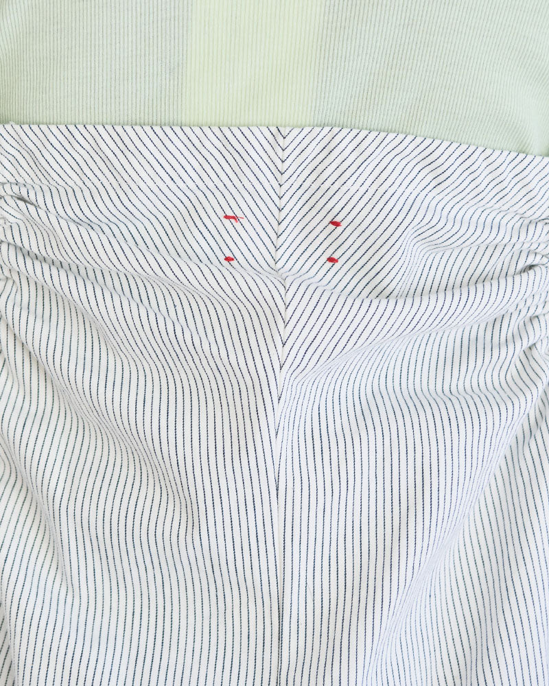 STRIPED GATHERED ALL-IN-ONE//MEYAME