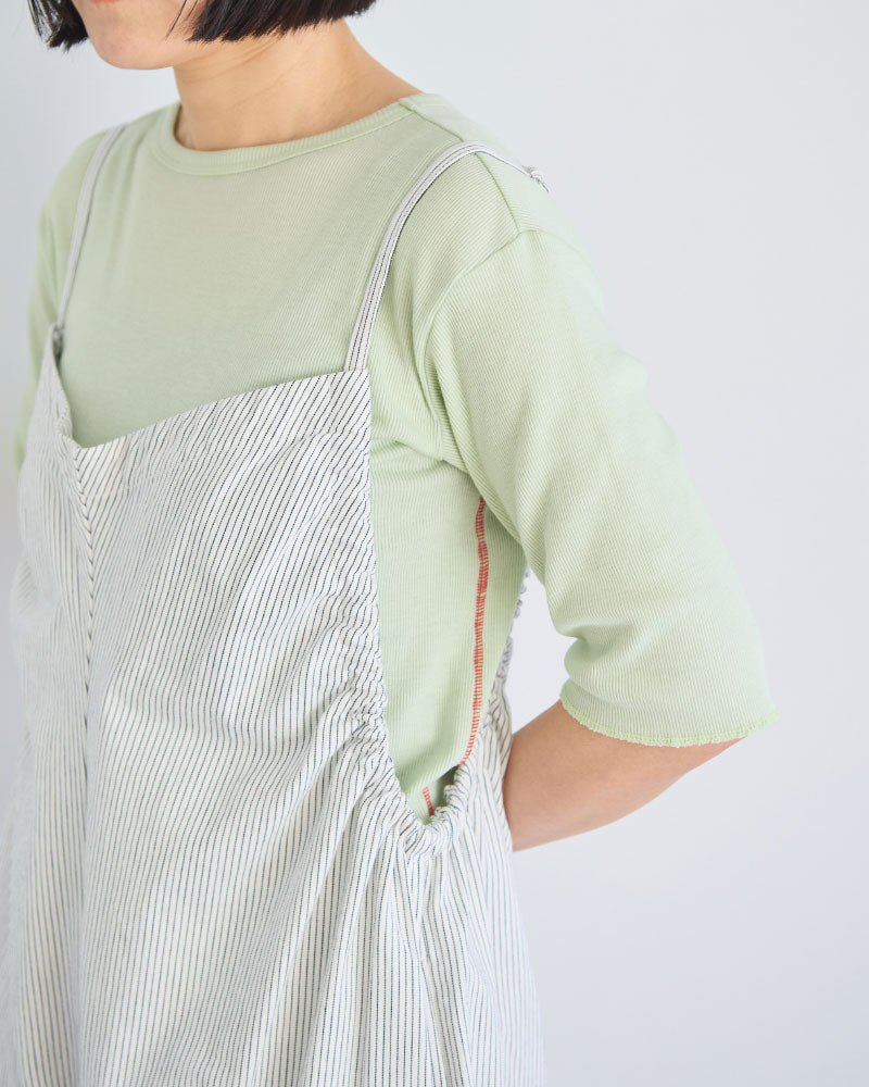 SOFT RIB HALF-SLEEVE TEE//MEYAME