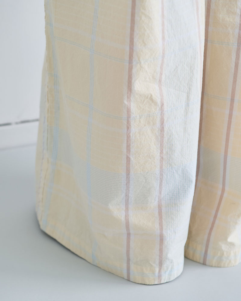 CHECK SIDE LINE WIDE PANTS//MEYAME