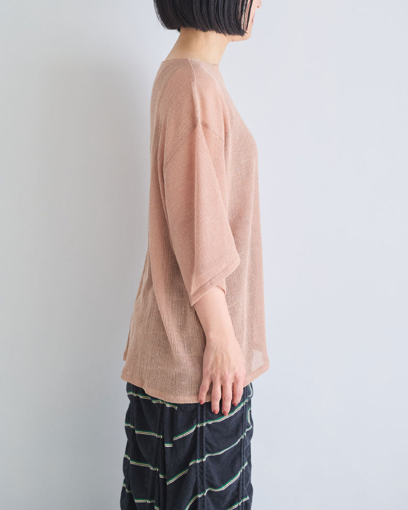 LINEN MIX JACQUARD BIG-T/YULA/YL26-T001